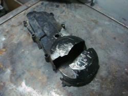 Восстановление  боковая  крышка  двигателя  скутера HONDA DIO