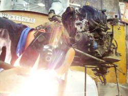 Восстановление  а\м Hyundai Solaris боковая крышка двигателя ГРМ